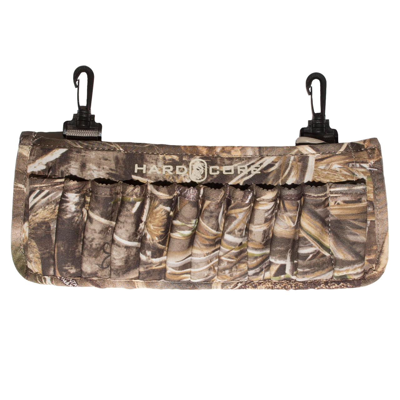 Keep your ammo close at hand and high and dry with the Hard Core Shell Pack. 3 Realtree¬Æ MAX-5‚Ñ¢ 3mm neoprene construction with 24 shell loops (12 per side), a zippered, water-resistant compartment and snap swivels to connect the pack to your waders make this shell pack a great addition to your gear.
¬†
WARNING:¬†Cancer and Reproductive Harm-¬†www.P65Warnings.ca.gov.