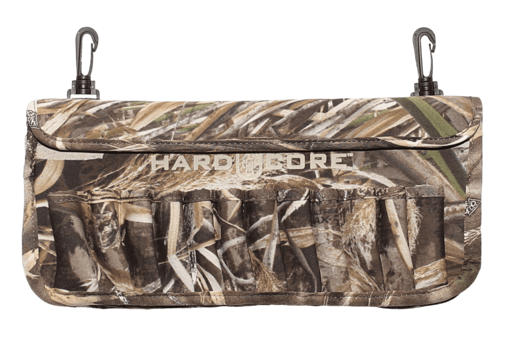 The perfect companion to your waders, the Hard Core Elite Shell Pack keeps ammo and essentials close at hand. Tough 3mm neoprene construction, a hook-and-loop covered Velcro compartment and 24 shell loops (12 per side), makes this pack very handy. Swivel snaps connect the pack to your waders and 3 D-Rings on the bottom for attaching other accessories.

Water Resistant
24 Shell loops
Hook and loop covered Velcro compartment
3-D Rings
Available in Realtree Max-5¬†

¬†
WARNING:¬†Cancer and Reproductive Harm-¬†www.P65Warnings.ca.gov.