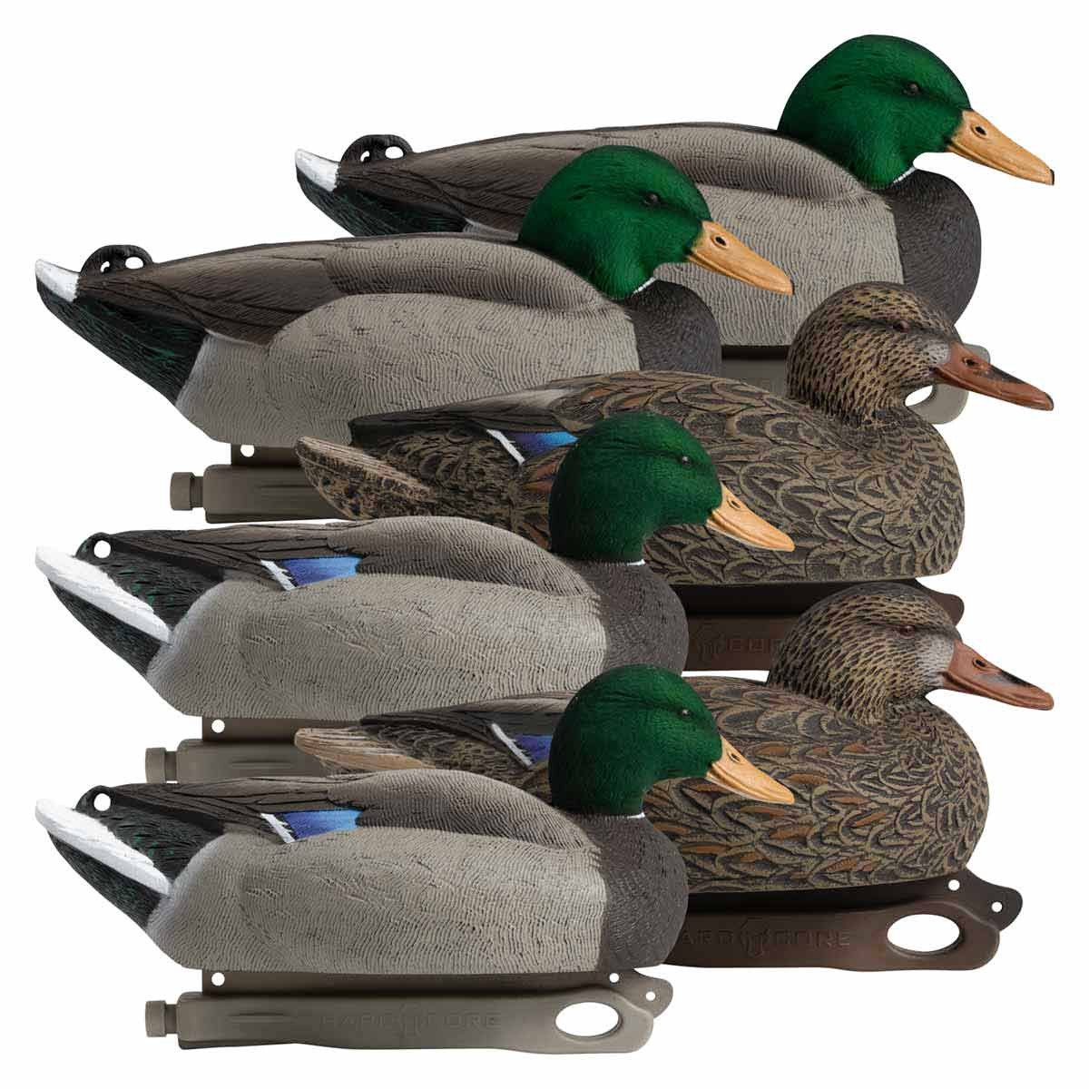 Rugged Series Standard Mallard Floater Decoys - Flocked Head Drakes rt facing