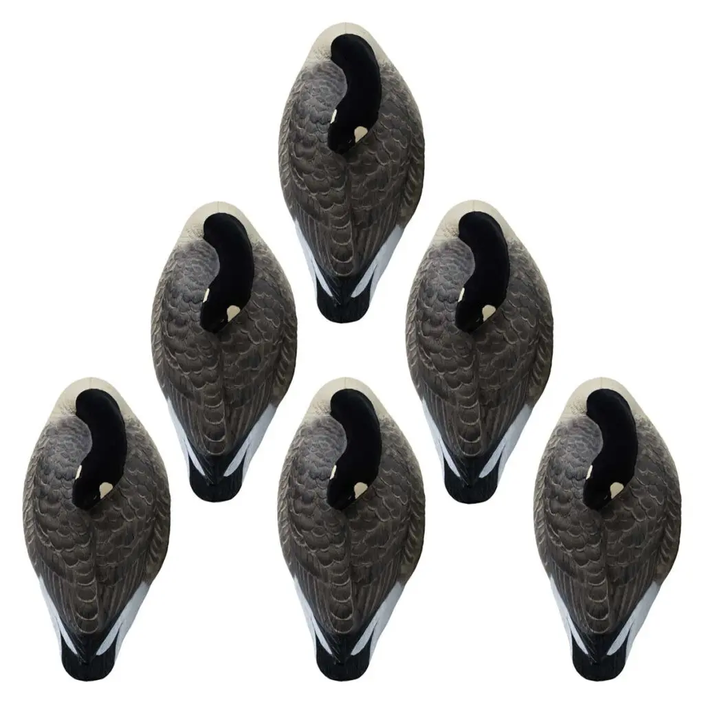 Rugged Series Canada Sleeper Shell Decoys - Flocked Head 6 Pack-top view