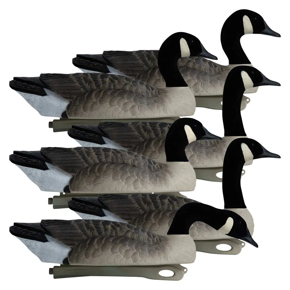 Rugged Series Canada Goose Floaters Touchdown Decoys - Flocked