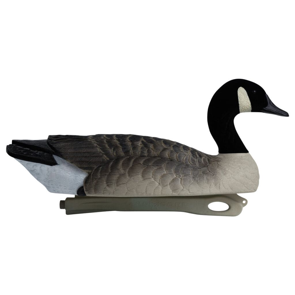 Rugged Series Canada Goose Floaters Touchdown Decoys - Flocked Head 6 Pack - resting right facing