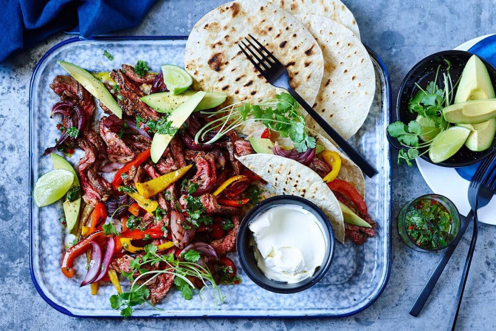 Duck Fajitas plated